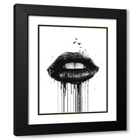 Dead Love Black Modern Wood Framed Art Print with Double Matting by Solti, Balazs