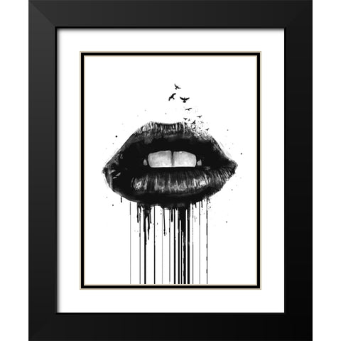 Dead Love Black Modern Wood Framed Art Print with Double Matting by Solti, Balazs