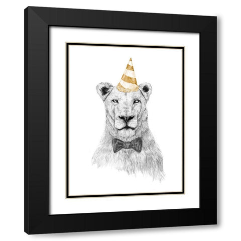 Get the party started Black Modern Wood Framed Art Print with Double Matting by Solti, Balazs