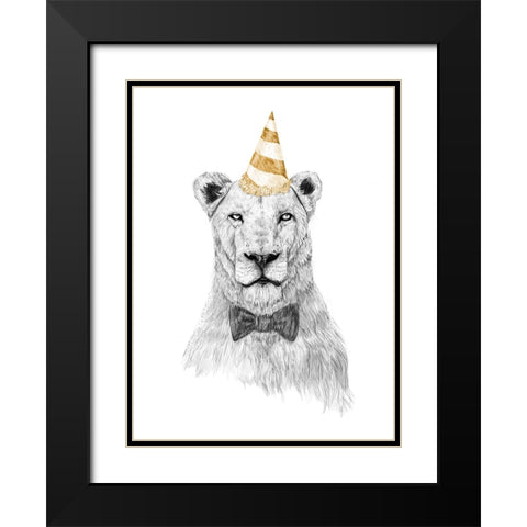 Get the party started Black Modern Wood Framed Art Print with Double Matting by Solti, Balazs