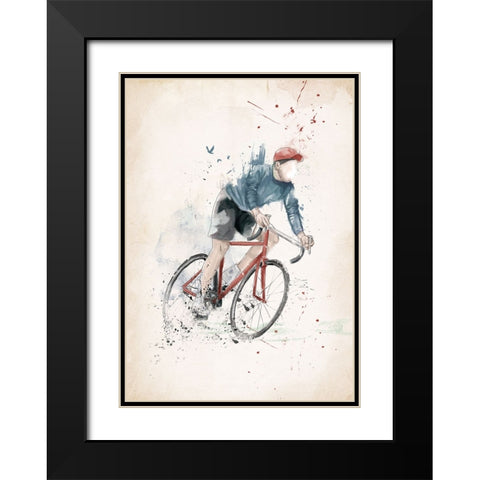 I want to ride my bicycle Black Modern Wood Framed Art Print with Double Matting by Solti, Balazs