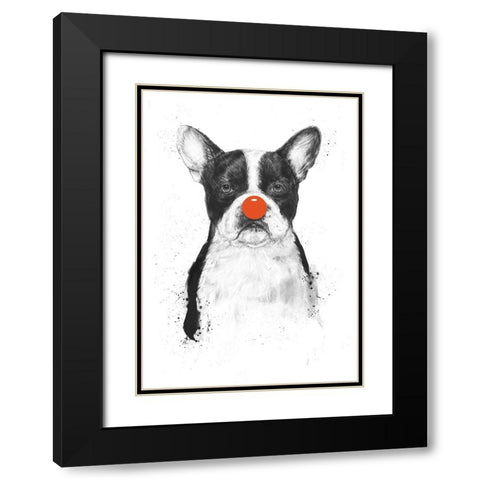 Im not your clown Black Modern Wood Framed Art Print with Double Matting by Solti, Balazs