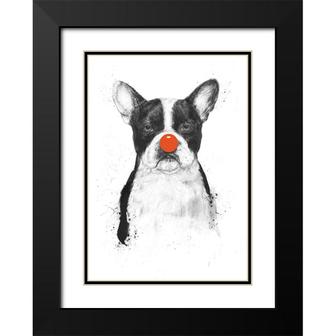 Im not your clown Black Modern Wood Framed Art Print with Double Matting by Solti, Balazs