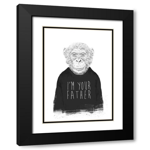 Im your father Black Modern Wood Framed Art Print with Double Matting by Solti, Balazs