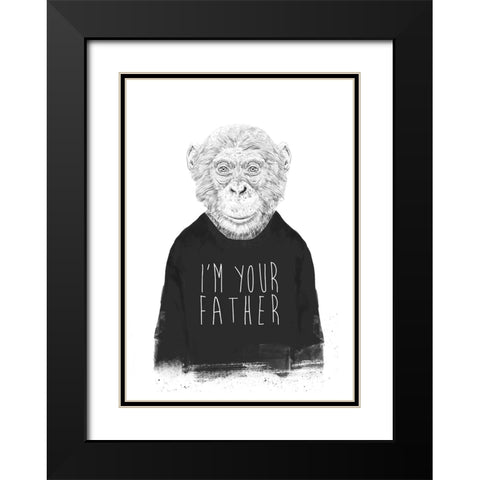 Im your father Black Modern Wood Framed Art Print with Double Matting by Solti, Balazs