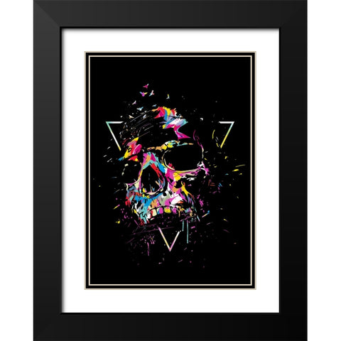 Skull X Black Modern Wood Framed Art Print with Double Matting by Solti, Balazs