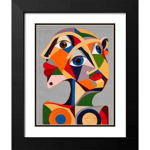 Morgonsol Black Modern Wood Framed Art Print with Double Matting by Florea, Simona