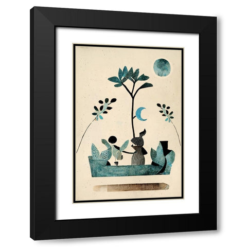 My Fantastic Journey Black Modern Wood Framed Art Print with Double Matting by Treechild