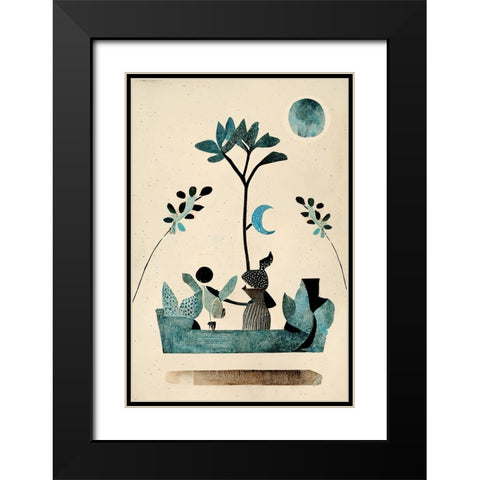 My Fantastic Journey Black Modern Wood Framed Art Print with Double Matting by Treechild