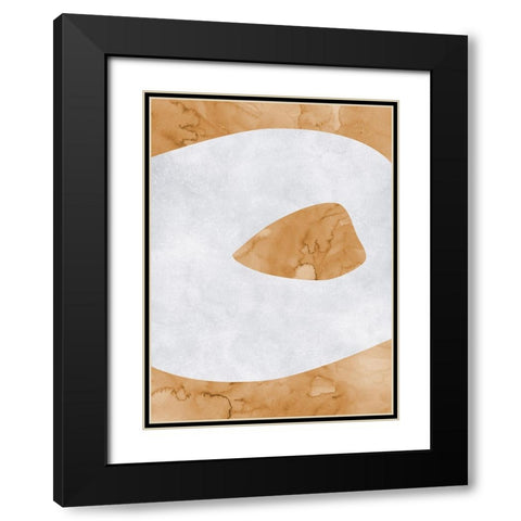 Abstract Lake Crater view Black Modern Wood Framed Art Print with Double Matting by Laiz Blursbyai, Rosana