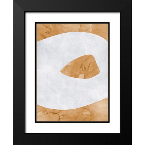 Abstract Lake Crater view Black Modern Wood Framed Art Print with Double Matting by Laiz Blursbyai, Rosana