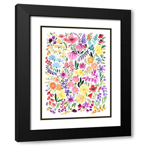 Wildflower meadow Black Modern Wood Framed Art Print with Double Matting by Laiz Blursbyai, Rosana