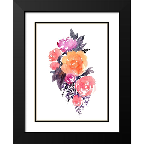 Alexia bouquet Black Modern Wood Framed Art Print with Double Matting by Laiz Blursbyai, Rosana