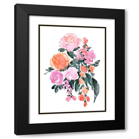 Heidi bouquet Black Modern Wood Framed Art Print with Double Matting by Laiz Blursbyai, Rosana