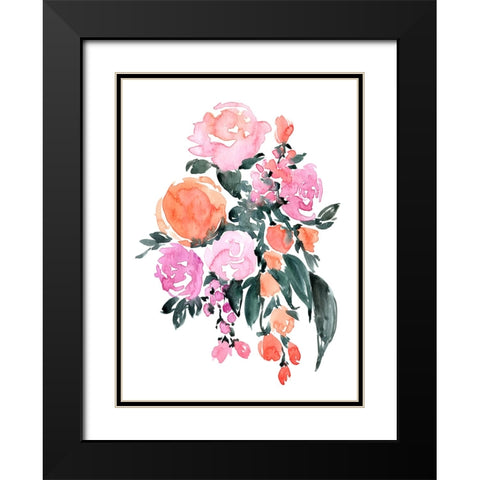 Heidi bouquet Black Modern Wood Framed Art Print with Double Matting by Laiz Blursbyai, Rosana