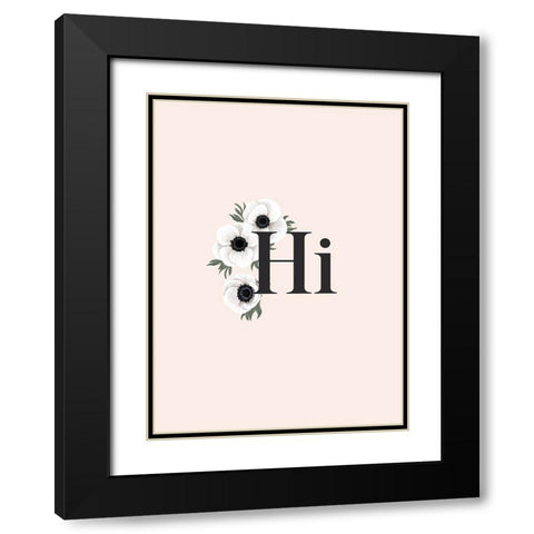 Anemone Hi Black Modern Wood Framed Art Print with Double Matting by Laiz Blursbyai, Rosana