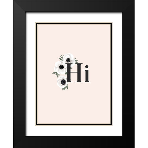 Anemone Hi Black Modern Wood Framed Art Print with Double Matting by Laiz Blursbyai, Rosana