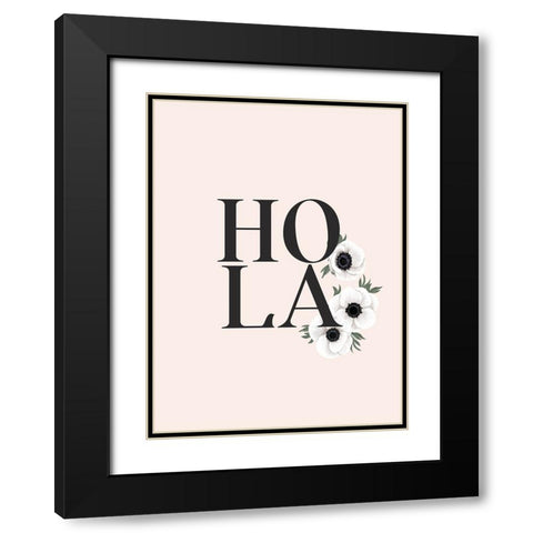 Anemone Hola II Black Modern Wood Framed Art Print with Double Matting by Laiz Blursbyai, Rosana