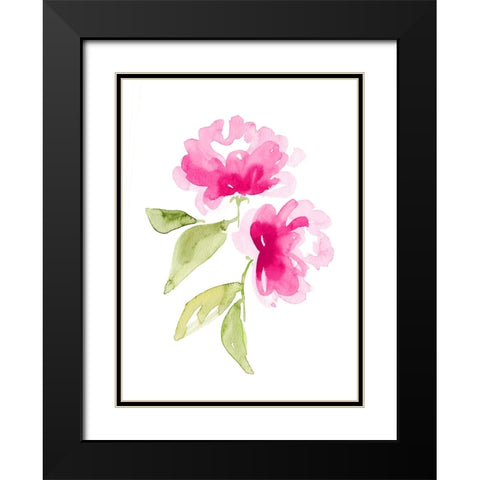 Kailey hot pink Black Modern Wood Framed Art Print with Double Matting by Blursbyai, Rosana Laiz