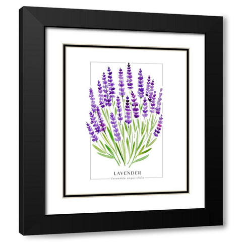 Lavender II Black Modern Wood Framed Art Print with Double Matting by Laiz Blursbyai, Rosana
