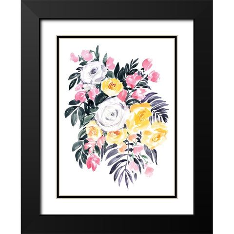 Harriet bouquet Black Modern Wood Framed Art Print with Double Matting by Laiz Blursbyai, Rosana