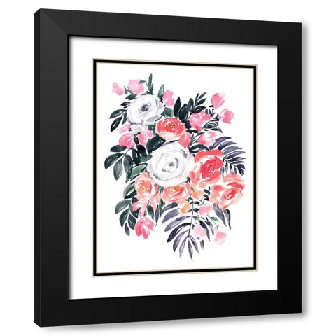 Harriet bouquet in raspberry pink Black Modern Wood Framed Art Print with Double Matting by Laiz Blursbyai, Rosana