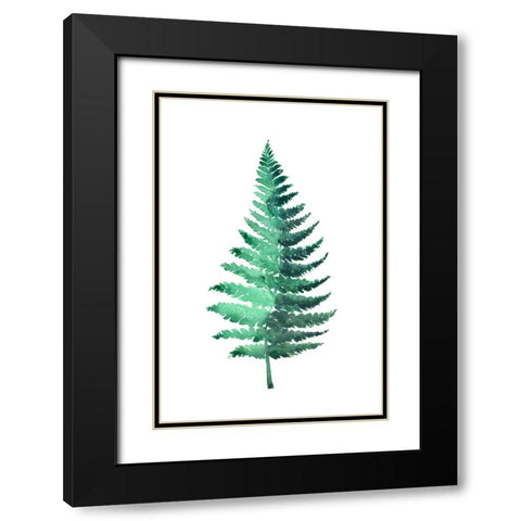 Watercolor fern Black Modern Wood Framed Art Print with Double Matting by Laiz Blursbyai, Rosana