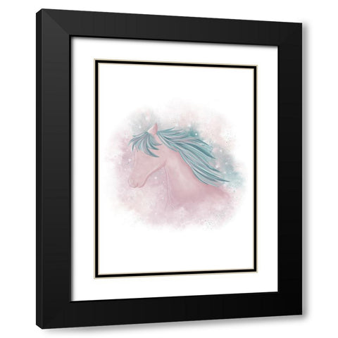 Dreamy Horse Black Modern Wood Framed Art Print with Double Matting by Eleonora, Aminah