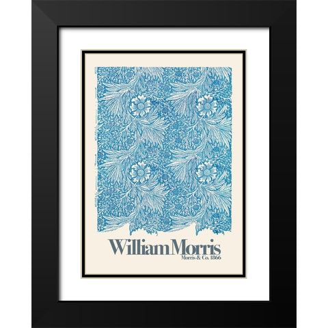 Marigold Black Modern Wood Framed Art Print with Double Matting by Pictufy