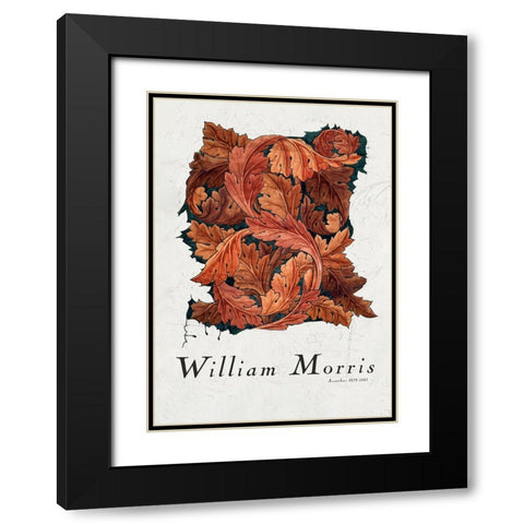 Acanthus Black Modern Wood Framed Art Print with Double Matting by Pictufy