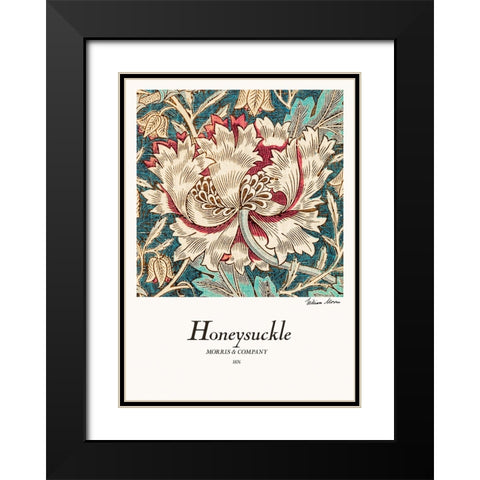 Honeysuckle Black Modern Wood Framed Art Print with Double Matting by Pictufy
