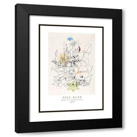 Hope and Destruction 1916 Black Modern Wood Framed Art Print with Double Matting by Pictufy