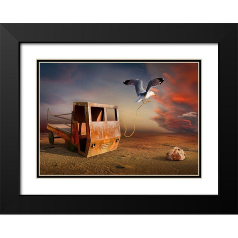 Untitled Black Modern Wood Framed Art Print with Double Matting by Penchev, Radoslav