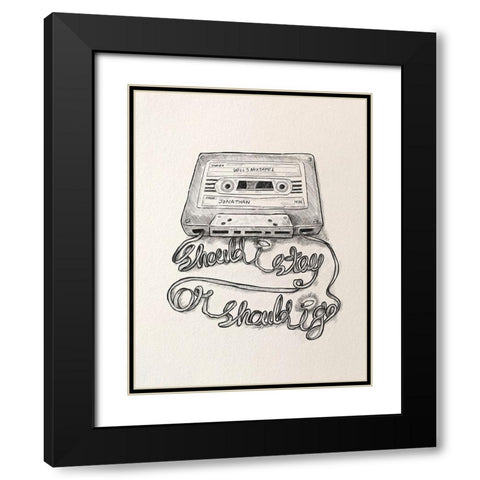 Should I stay or Should I go? Black Modern Wood Framed Art Print with Double Matting by Joseph, Mary