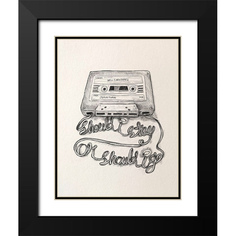 Should I stay or Should I go? Black Modern Wood Framed Art Print with Double Matting by Joseph, Mary