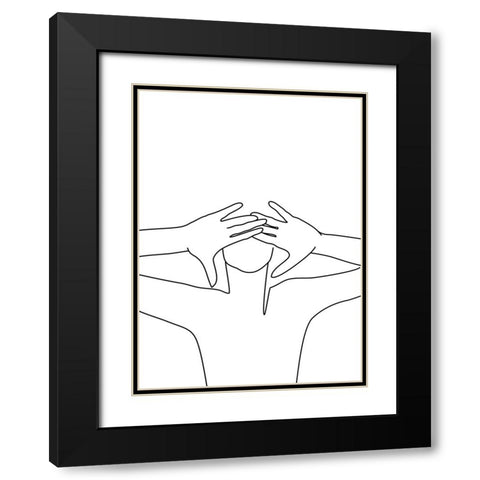 Palila Black Modern Wood Framed Art Print with Double Matting by Laiz Blursbyai, Rosana