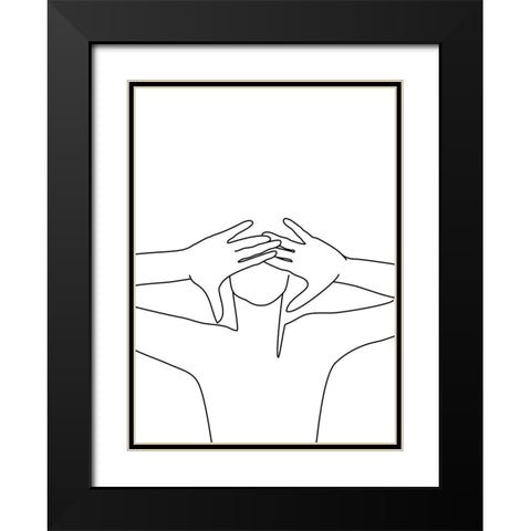 Palila Black Modern Wood Framed Art Print with Double Matting by Laiz Blursbyai, Rosana