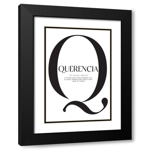 Querencia definition Black Modern Wood Framed Art Print with Double Matting by Laiz Blursbyai, Rosana