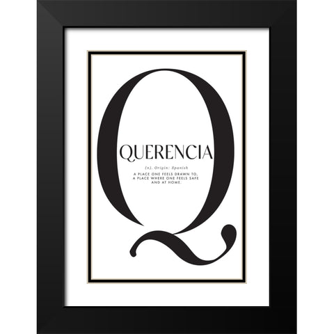 Querencia definition Black Modern Wood Framed Art Print with Double Matting by Laiz Blursbyai, Rosana