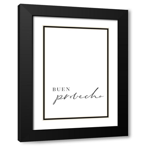 Buen provecho Black Modern Wood Framed Art Print with Double Matting by Laiz Blursbyai, Rosana