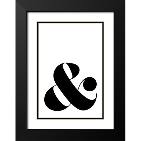Scandi ampersand Black Modern Wood Framed Art Print with Double Matting by Laiz Blursbyai, Rosana