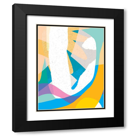 Color Burst Black Modern Wood Framed Art Print with Double Matting by Demir, Aylin