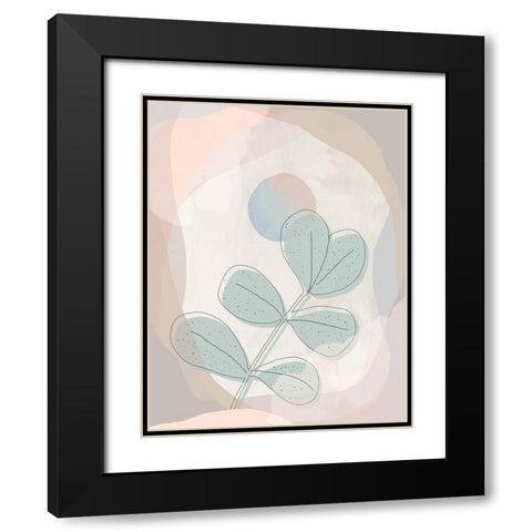 Leafy Hues Black Modern Wood Framed Art Print with Double Matting by Demir, Aylin