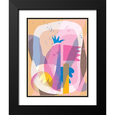 Birds Eye Black Modern Wood Framed Art Print with Double Matting by Demir, Aylin