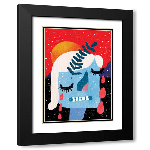 Broken Horizon Black Modern Wood Framed Art Print with Double Matting by Demir, Aylin