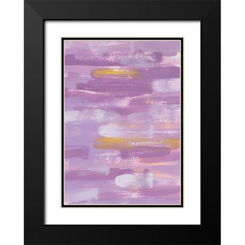 Yellow Accents Black Modern Wood Framed Art Print with Double Matting by Zwara, Ania