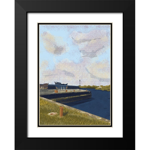 Ireland-Kinvara Harbour-County Galway Black Modern Wood Framed Art Print with Double Matting by Trudgett, Charlotte
