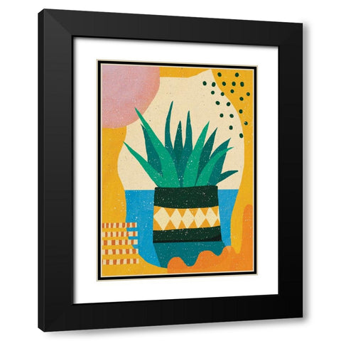 The Orange Day Black Modern Wood Framed Art Print with Double Matting by Demir, Aylin