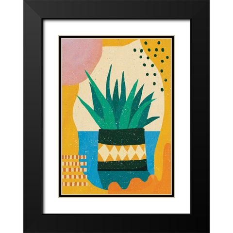 The Orange Day Black Modern Wood Framed Art Print with Double Matting by Demir, Aylin