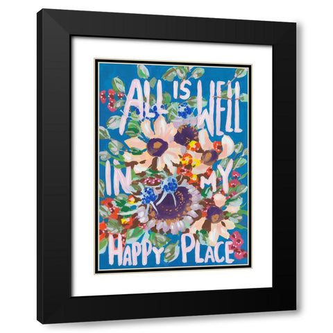 All Is Well Black Modern Wood Framed Art Print with Double Matting by Zwara, Ania